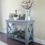 modified ana white rustic console table and used minwax classic accent gray stain cabinet legs pottery barn floor lamp trendy lamps black tables for living room drop leaf 150x150