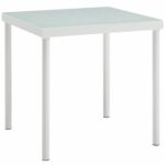 modway harmony outdoor patio aluminum side table contemporary tables eei whi white cream lamp shades plastic target iron frame queen light pink end folding farmhouse accent narrow 150x150