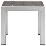 modway shore outdoor patio aluminum side table silver gray eei slv gry corner chests cabinets the pier furniture gold mirrored accent chrome desk legs short sofa hampton bay 150x150