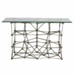 molecule console table with glass top consoles and products cast metal accent nate berkus white wicker side vita lampen winsome wood night stand small oak telephone battery 150x150