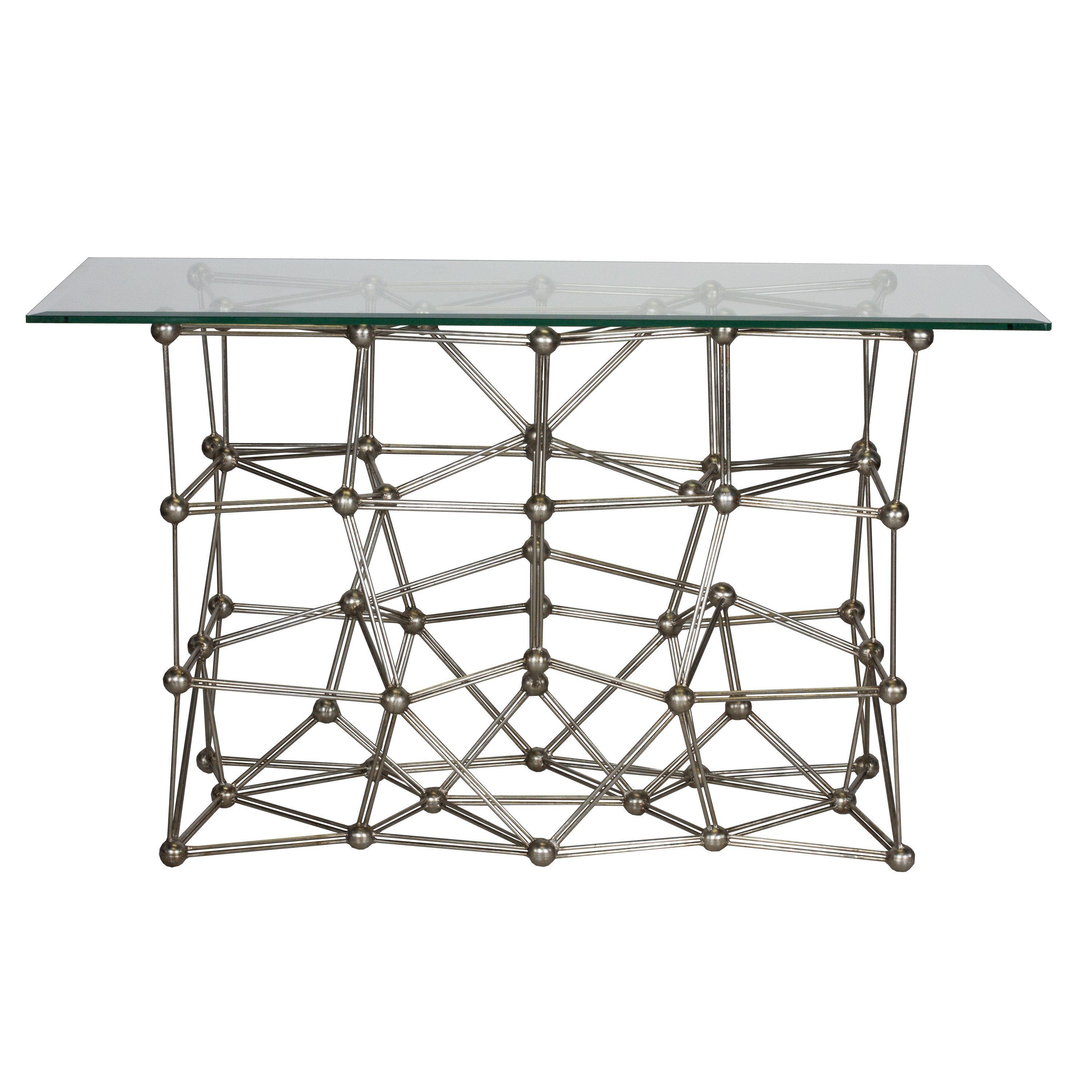 molecule console table with glass top consoles and products cast metal accent nate berkus white wicker side vita lampen winsome wood night stand small oak telephone battery