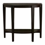 monarch accent table cappuccino hall console narrow depth raw pine furniture tall bar and chairs lamb wood iron coffee round glass chrome side brass end top inch tablecloth 150x150