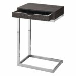 monarch gray with chrome metal accent table drawer grey master drawers hall decor outdoor glass side red bedside white mid century dining ashley set ikea wardrobe storage square 150x150