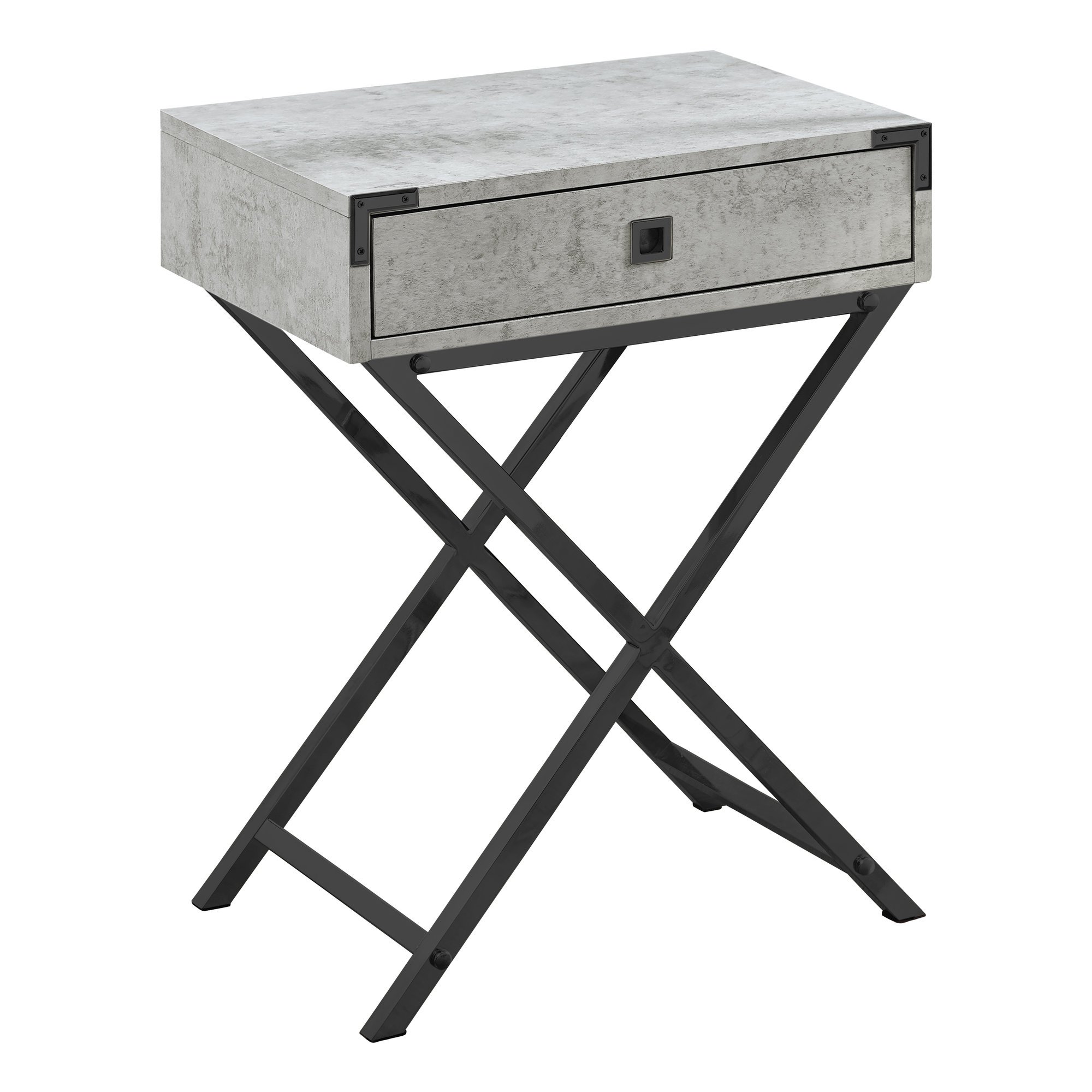 monarch mdf and metal accent table grey finish gwg dining chair covers target contemporary furniture edmonton ott sofa small decorative chest drawers large corner drum stool base