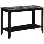 monarch specialties accent table black grey marble top chair design classics gear lamp plastic cloth dining set counter height with bench small decorative chest drawers white and 150x150