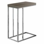 monarch specialties accent table chrome metal dark taupe kitchen dining small outdoor patio furniture slim glass side house interior ideas sears best desk lamp foyer bathroom 150x150