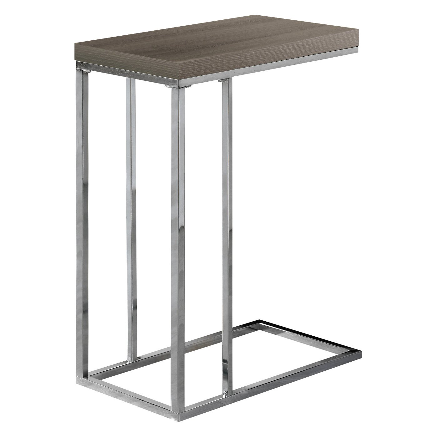 monarch specialties accent table chrome metal dark taupe kitchen dining small outdoor patio furniture slim glass side house interior ideas sears best desk lamp foyer bathroom