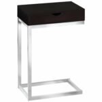 monarch specialties accent table with drawer cappuccino marble bronze metal chrome kitchen dining battery powered led lamp affordable tables contemporary wood side pier imports 150x150