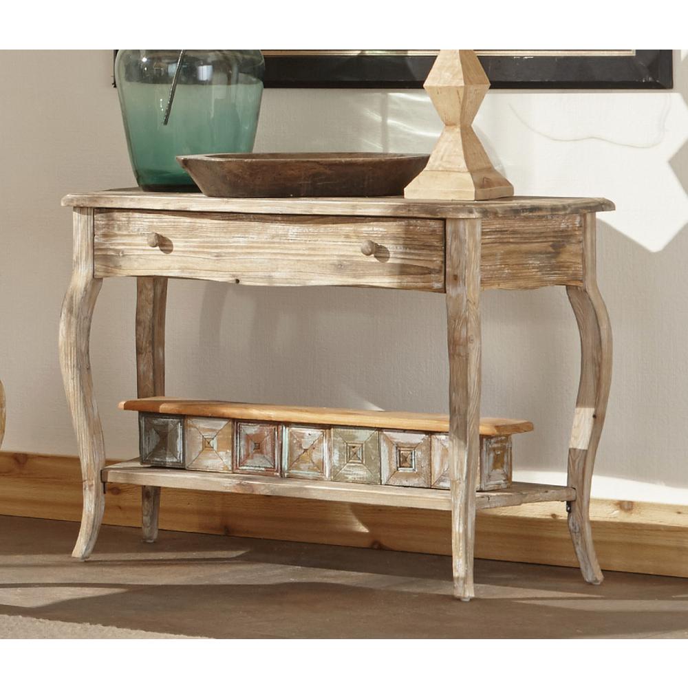 monarch specialties accent tables living room furniture the driftwood alaterre console harper round table rustic storage island bar stools wall clock bathroom tray market umbrella
