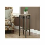 monarch specialties bronze metal and cappuccino marble accent table plant stand kitchen dining grey trestle affordable chairs tables home decor trends frame side wedding reception 150x150