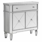 monarch specialties brushed silver mirrored accent table home kitchen little coffee small folding outdoor bar stools bunnings dining set pottery barn white side target desk wood 150x150