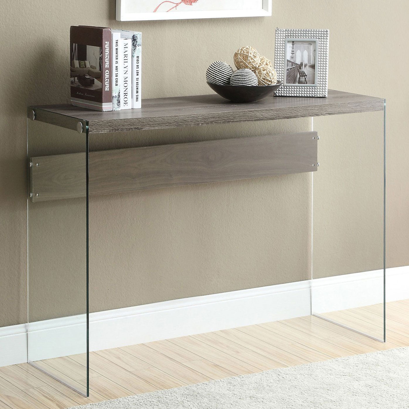 monarch specialties contemporary tempered glass accent console table resource ashx chrome metal sofa with shelf dark taupe mini lamps white corner end round concrete dining narrow