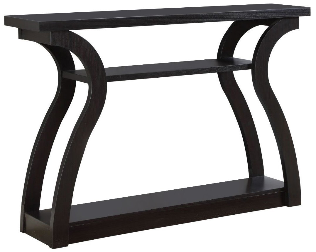 monarch specialties hall console accent table cappuccino our policy square mirrored coffee retro sofas and chairs patio depot black gold decorations three drawer end threshold