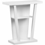 monarch specialties hall console accent table inch white kitchen dining extra long shower curtain target armchairs for living room wall unit furniture pottery barn tables and 150x150