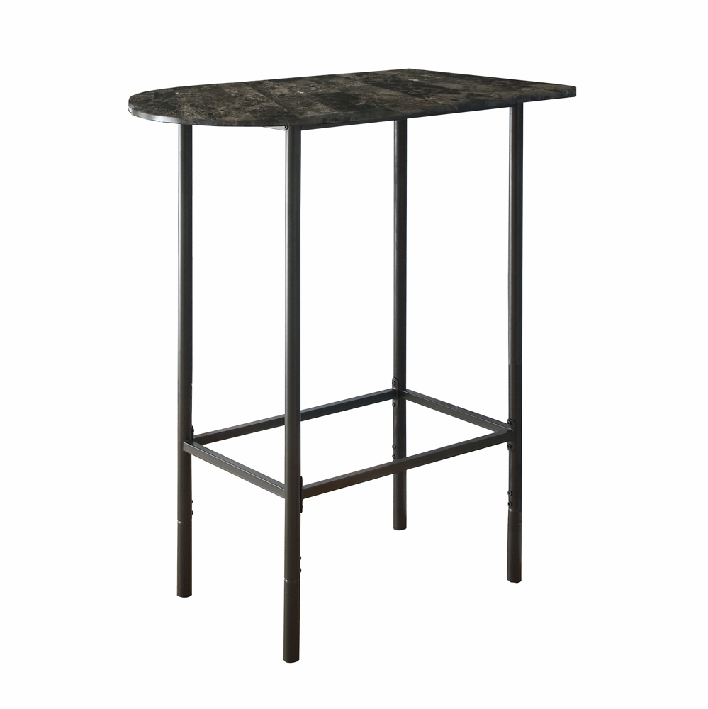 monarch specialties home bar grey marble charcoal metal accent table cappuccino bronze hover zoom ikea dining furniture uttermost art wedding reception decorations half moon end