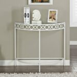 monarch specialties metal hall console accent white table kitchen dining under nightstand furniture antique farmhouse room small nautical lamps wood and mirrored bedside living 150x150