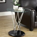 monarch specialties tempered glass top accent table chrome metal bentwood with and black base round patio furniture ashley sectional couch world market end lamps set mosaic garden 150x150