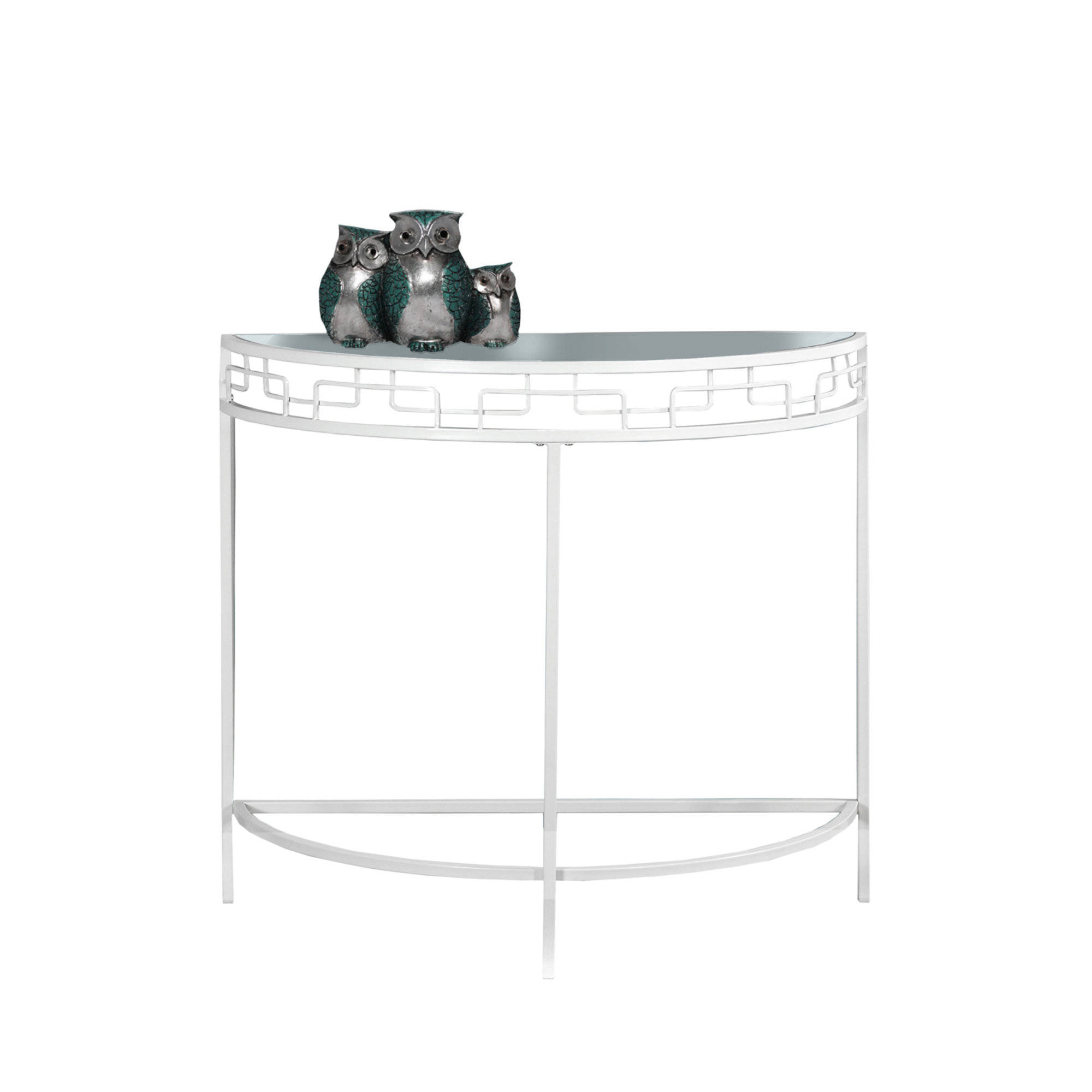 monarch specialties white clear glass hall console accent table mnc click enlarge modern telephone pottery barn like dining bedroom furniture concrete and coffee next room wine