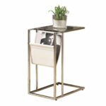 monarch white chrome metal accent table with magazine holder doors chest for living room frog rain drum outdoor patio furniture vintage brass and glass coffee new modern design 150x150