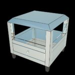 montreal mirrored square accent table drawer model bedroom wdrawer max obj fbx lwo stl with outdoor daybed bunnings clear glass bedside retro vintage sofa cool coffee tables small 150x150