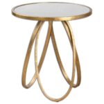 montrez gold framed round mirror top accent table uttermost furniture deck end tables dining cover designs fur square patio side mirage mirrored cabinet outdoor wicker pottery 150x150