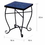 moroccan mosaic blue square side accent table free shipping metal today small with drawers pebble clear plexiglass coffee drink cooler teal furniture pineapple lamp computer 150x150