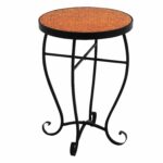 moroccan mosaic orange red round side accent table free shipping today cocktail tables and end cement dining room blue white porcelain lamp small living with storage short narrow 150x150