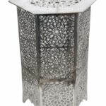 moroccan silver metal accent table from badia design inc kitchen sideboard home interior accessories valley city furniture pool umbrella stand ikea dining room marble wood coffee 150x150