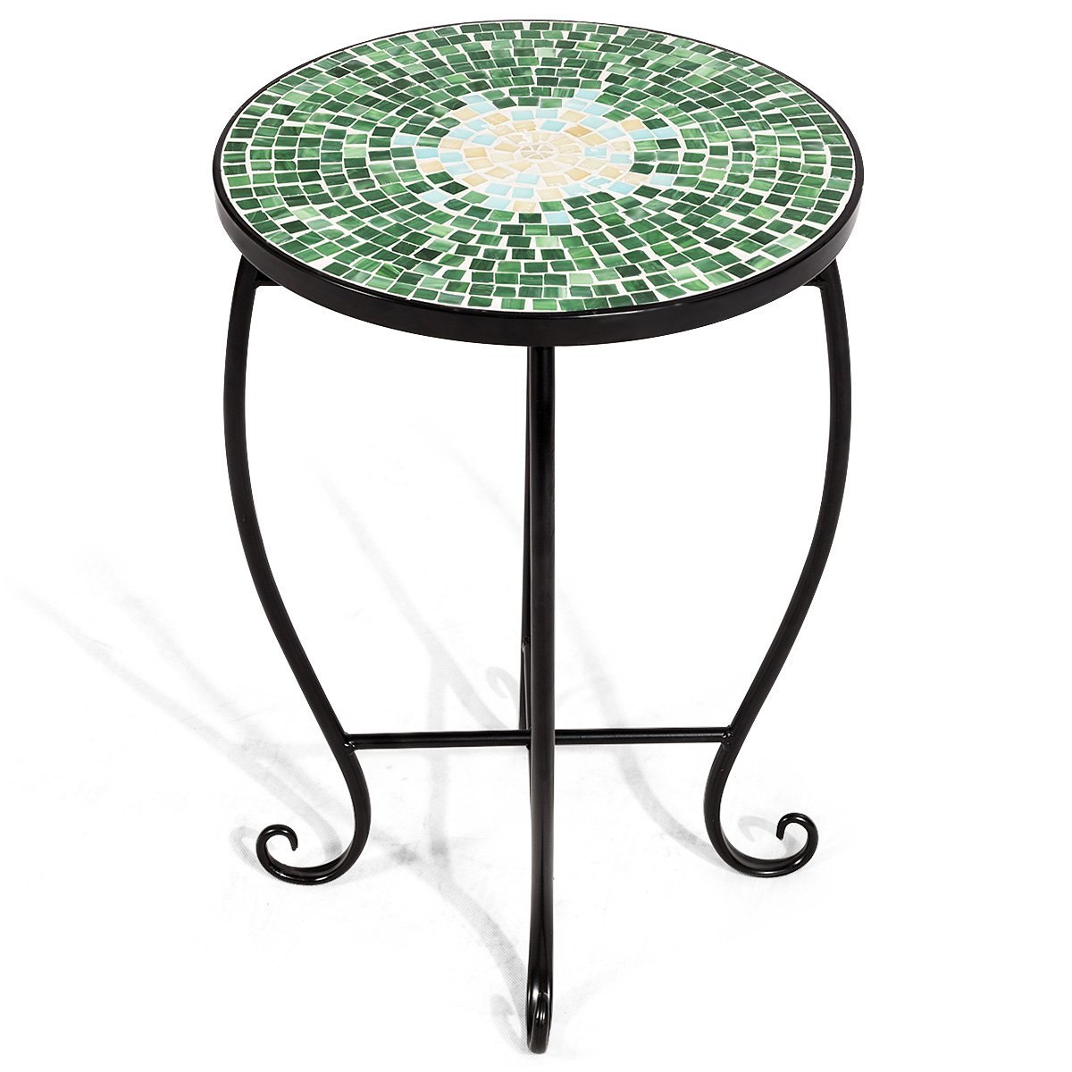 mosaic accent find line table outdoor get quotations giantex round side patio plant stand porch beach theme balcony back deck pool kitchen mats tall end ryobi nautical themed
