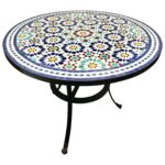 mosaic tile table blue full size decorating outdoor from fez traditional design diy accent indoor small round metal coffee with leaf white corner end asian lamp shade linen 150x150