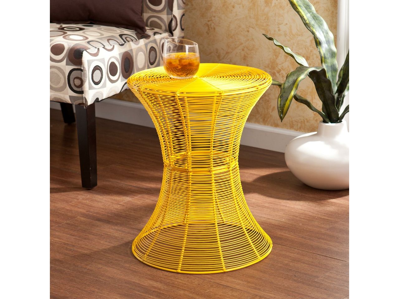 mykonos indoor outdoor accent table yellow newegg palm rattan small black glass chairs for balcony porch furniture wood one drawer threshold lucite and gold coffee metal patio