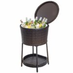 nak wicker cooler table outdoor cool bar patio coffee side with ice bucket garden drinks poolside lawn and backyard wine teak mid century modern dining bench circle set white 150x150
