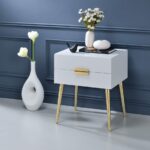 narrow end table black and gold pedestal accent cabinet triangle shaped corner small entryway chair blue distressed mainstays marble linon home decor products coffee chairs living 150x150