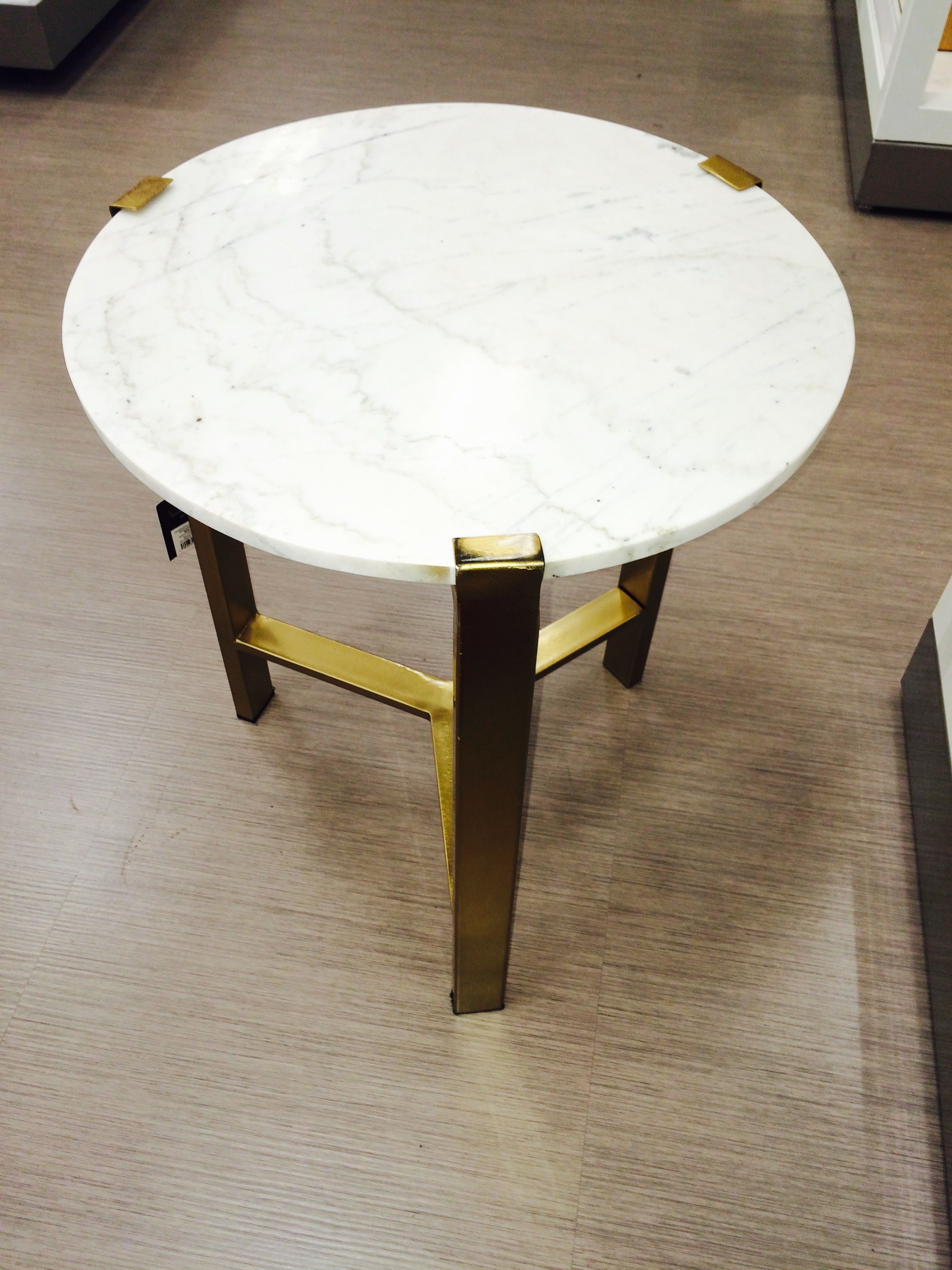 nate berkus for target gold accent table with marble top the ashley furniture bedding narrow side cabinet end covers square metal pedestal round glass and chrome pine bedside