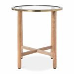 nate berkus glass top round end table coffee with agate accent brass edges kitchen dining ikea white rattan pottery barn graphers floor lamp storage modern replica furniture side 150x150
