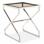 nate berkus silver and smoked glass accent table target moroccan side large white wall clock wood pedestal stand black metal end gold ikea plastic storage boxes with wheels 150x150