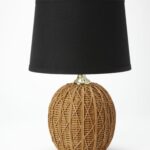 nate berkus woven rattan table lamp base with black linen shade cast metal accent wine rack tower white foyer bar height storage lucite sofa small oak telephone green marble top 150x150