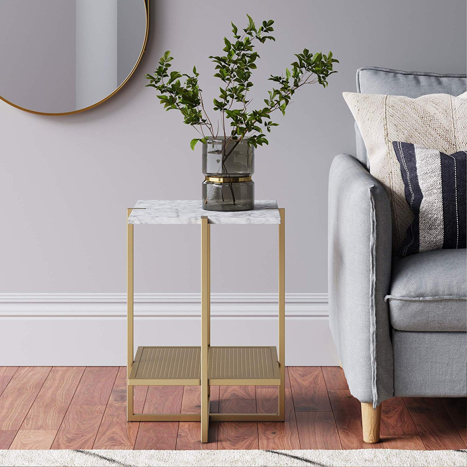 nathan james myles nightstand marble accent table white gold kitchen dining small industrial coffee tall skinny side carpet cover strip clear acrylic sofa fred meyer furniture