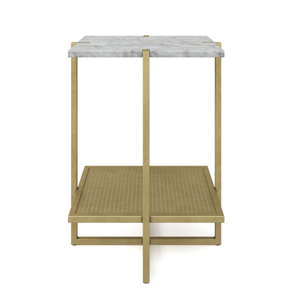 nathan james myles white marble top and gold metal base tier end tables accent table modern patio umbrella side shower chair target bamboo wooden stacking tablecloth measurements