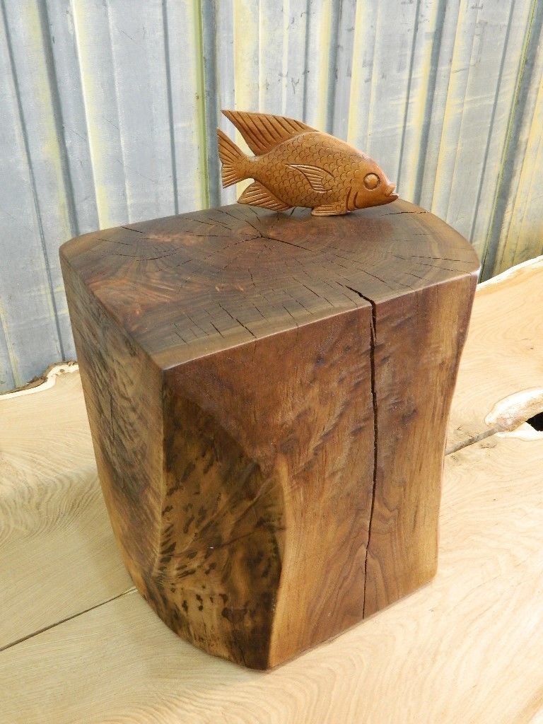 natural tree stump side table brings nature fragment into your stunning rectangle stumps design with fish decoration the countertop wood accent wooden wine racks cherry nightstand