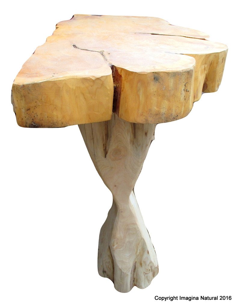 naturally unique cypress tree trunk handmade wall accent table img burned rusti imagina natural entry tall counter danish end contemporary home decor distressed coffee large