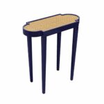 navy and raffia accent table hive home gift garden tinysidetable web industrial high end chandeliers round silver small folding side tables storage bench butterfly lighting with 150x150