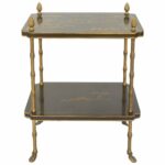 ned two tier accent table with brass faux bamboo legs tiered metal for inch round end white linen runner nesting tables threshold espresso gray nightstand large garden cover chest 150x150
