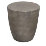 neptune drum end table pewter accent and occasional furniture external door threshold curved side inch console corner mirror cabinet small space living white round nesting tables 150x150