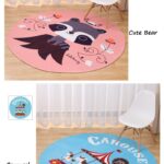 new lovely animal round carpet diameter super soft triller accent table target coral fleece living room children kids bedroom mat rug wood coffee with metal frame beach clock 150x150