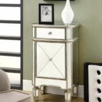 new monarch mirrored furniture accent cabinets bedside chest table nightstand wood and mirror construction assembly required reflects side end target ott outdoor bar stools 150x150