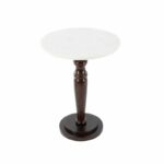 new traditional round marble accent table brown white from gardner furniture inch patterned lamp shades skinny foyer wood trestle dining tall nightstands outdoor wide console 150x150