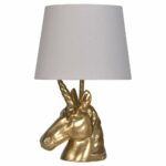 new unicorn table lamp includes cfl bulb bright gold bfl accent home kitchen small computer desk waterproof cover unique end tables set living room nautical inspired lighting 150x150