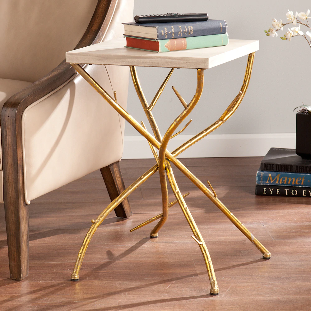 nicholas branch accent end table homepop metal cube tables ikea small antique hall coffee and lamp set tall target round dining threshold transition safavieh home collection