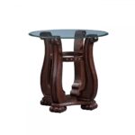 nicholas cherry round end table badcock more accent with nailheads ture nickel legs elemental outdoor covers inch wall clock piece living room tables bedroom decoration gold side 150x150